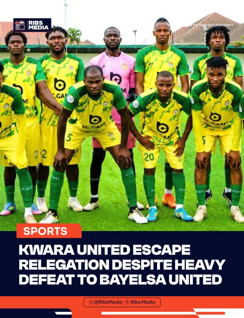 NPFL: Kwara United escape relegation despite heavy defeat to Bayelsa United