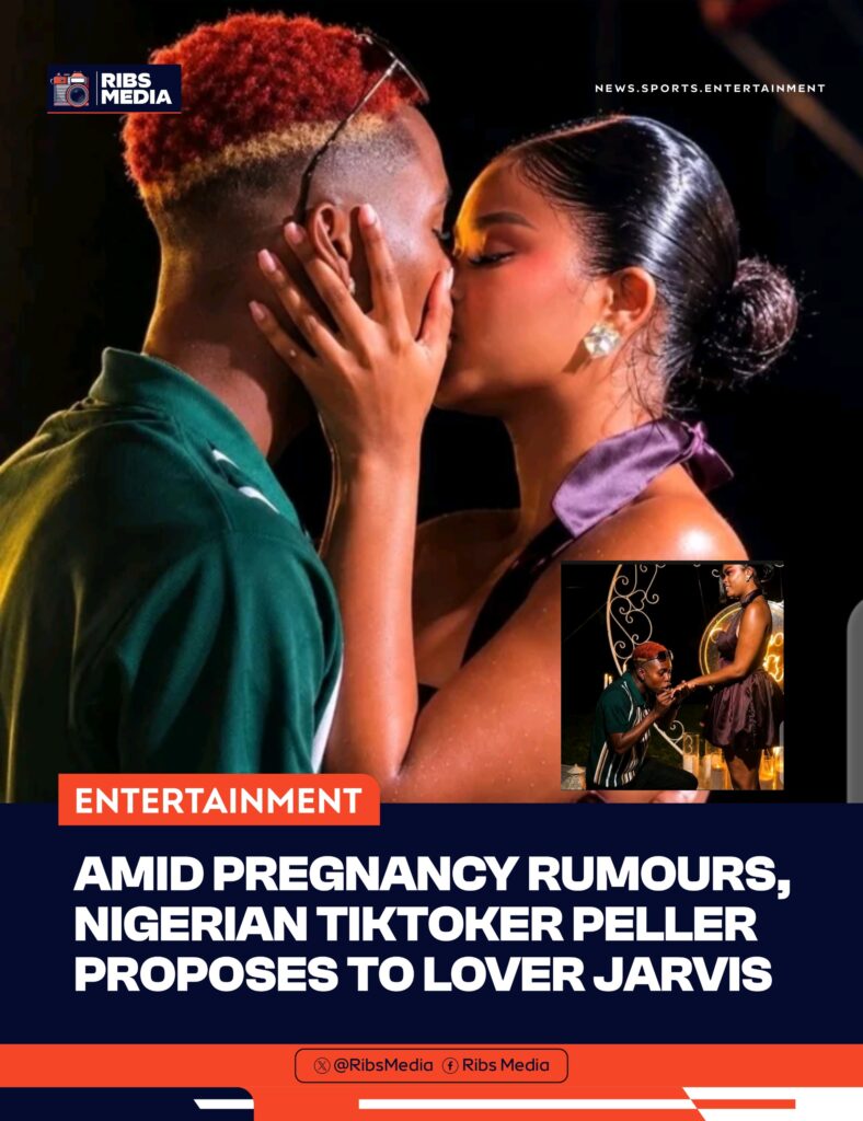 Nigerian Tiktoker Peller proposes to lover Jarvis amid pregnancy rumours