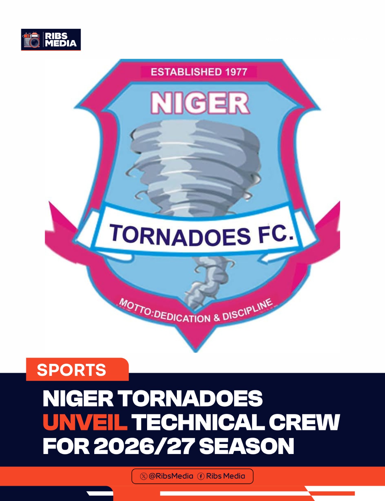 Niger Tornadoes unveil technical crew for 2026/27 season