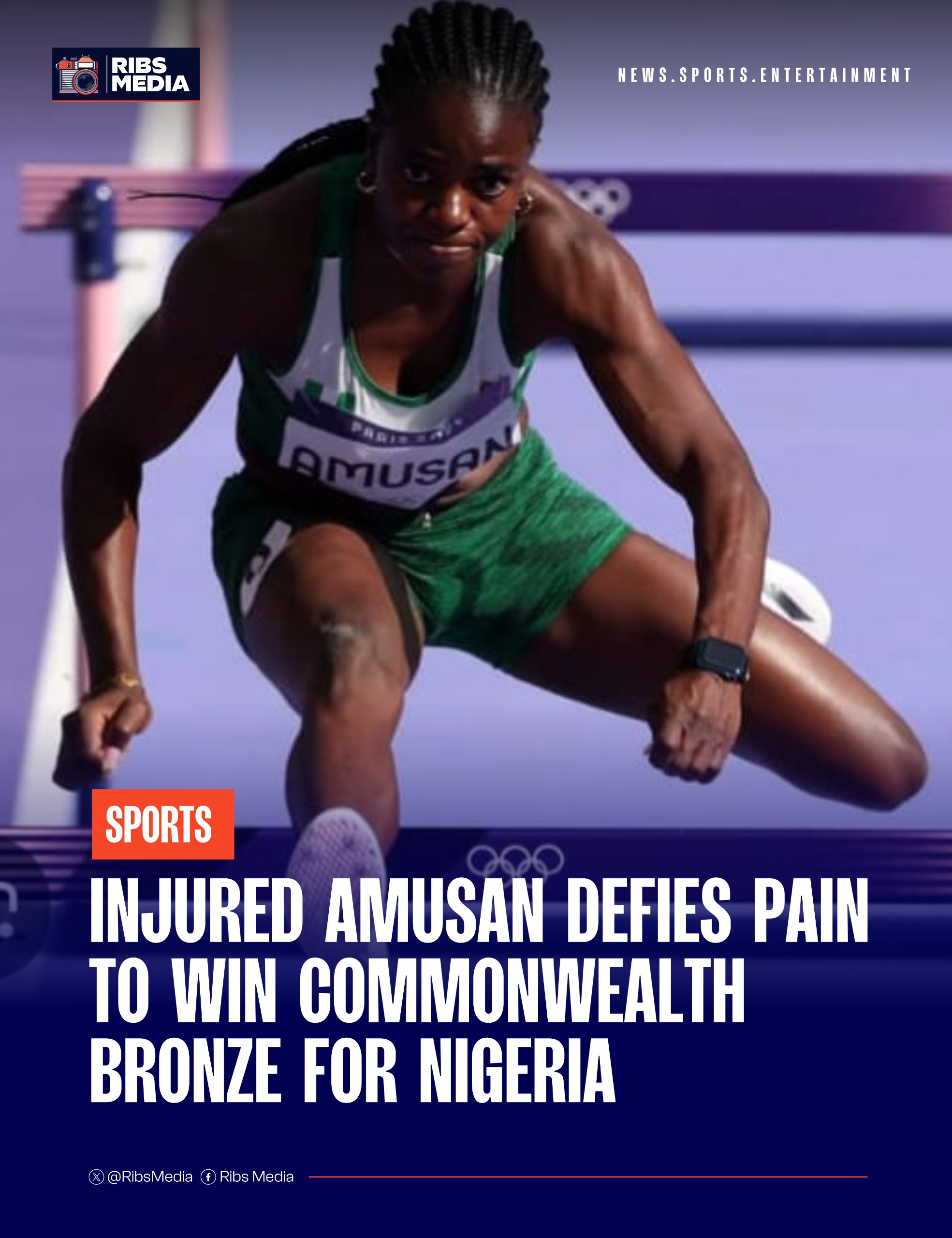 The gold medal was won by Devynne Charlton from The Bahamas in a time of 12.33 seconds, while Jamaica’s Megan Simmonds claimed the silver medal after clocking 12.41 seconds.