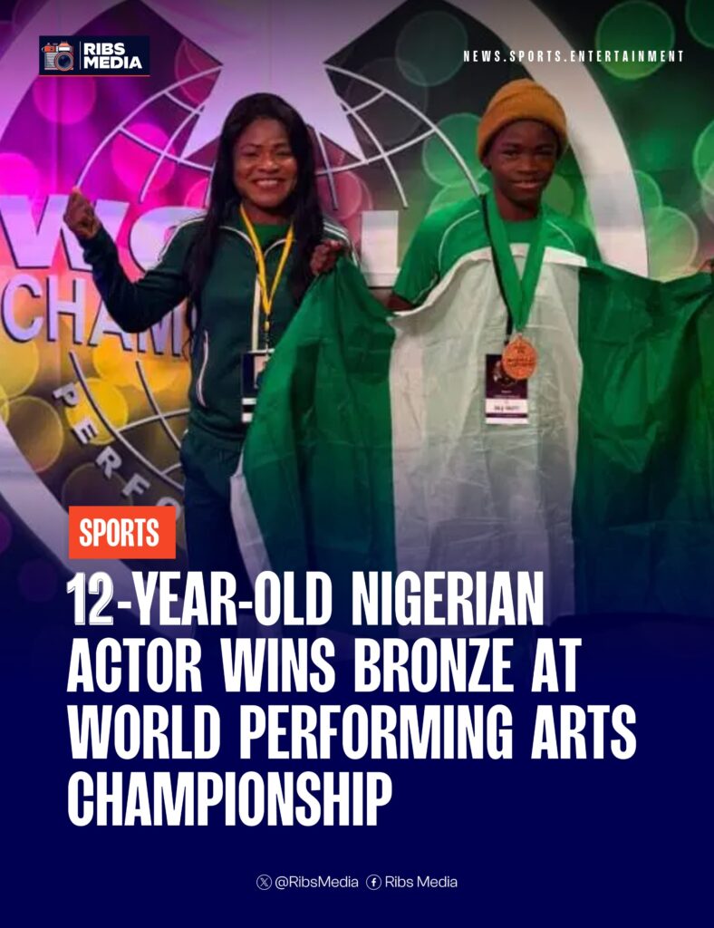 12-year-old Nigerian actor wins bronze at World Performing Arts Championship