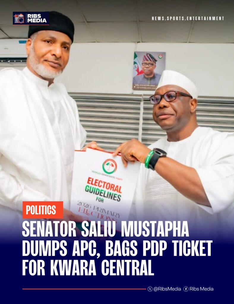 Senator Saliu Mustapha dumps APC, bags PDP ticket for Kwara Central
