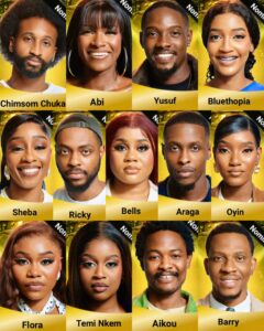 BBNaija house mates for possible eviction for week seven