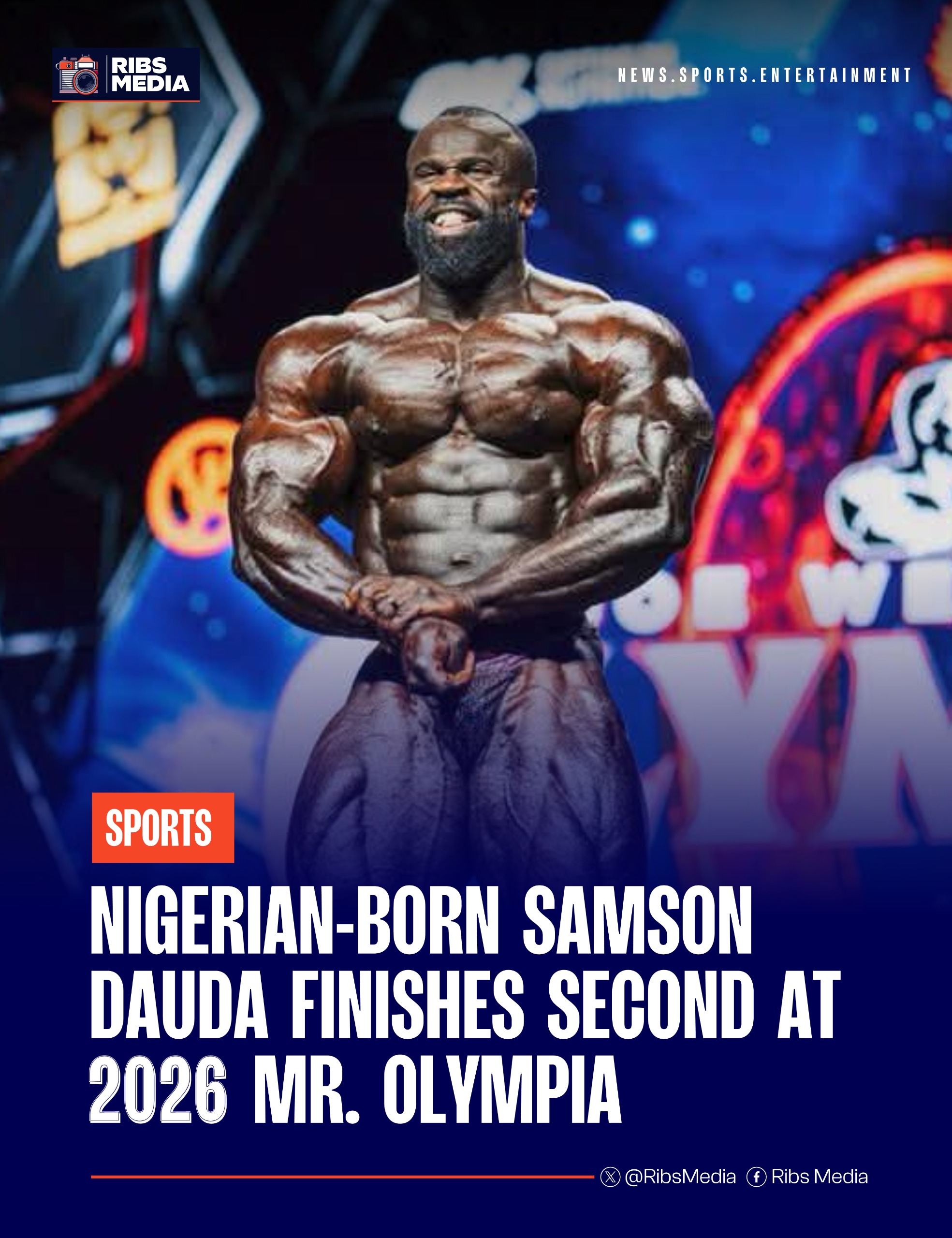 Nigerian-born Samson Dauda finishes second at 2026 Mr. Olympia