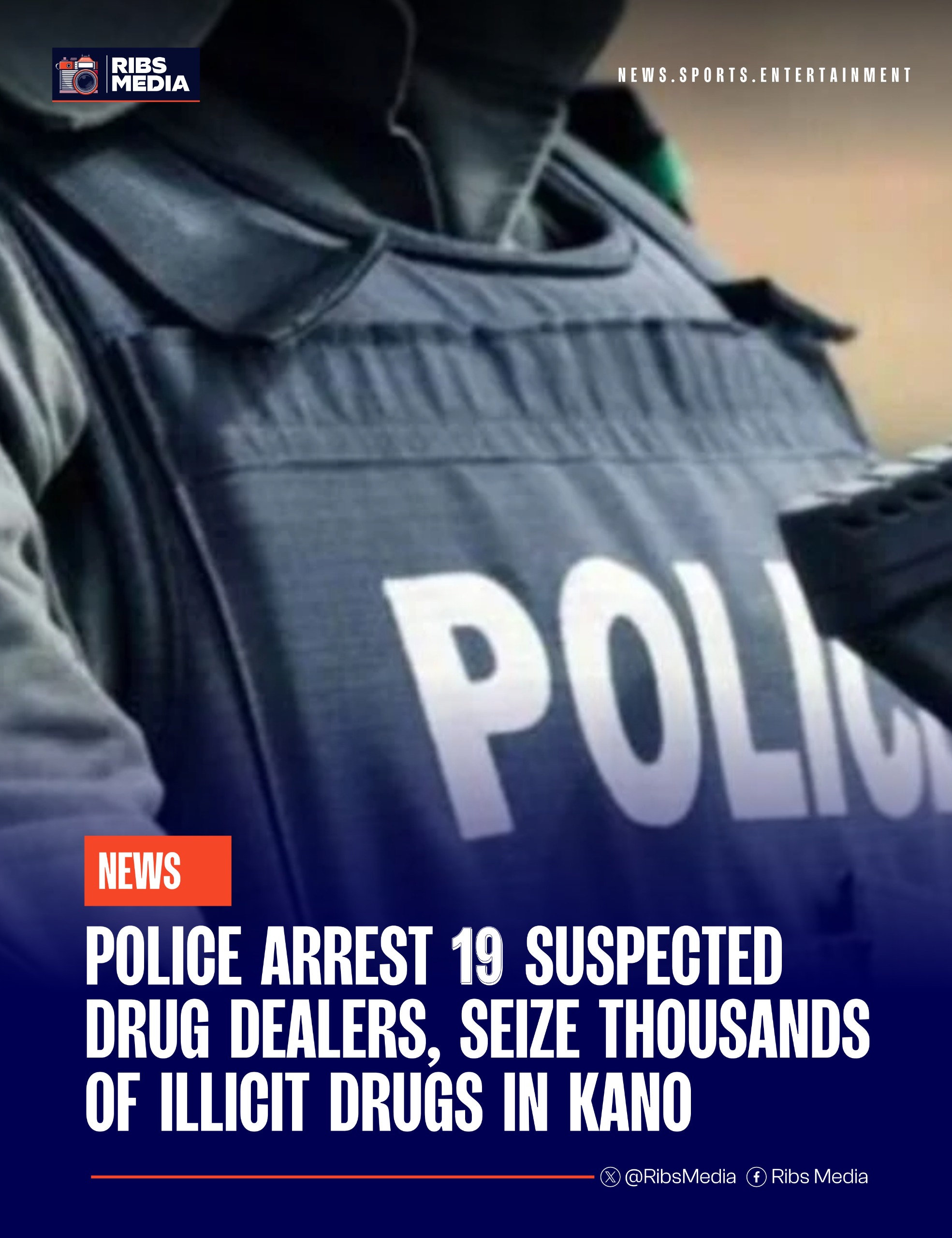 Police arrest 19 suspected drug dealers, seize thousands of illicit drugs in Kano