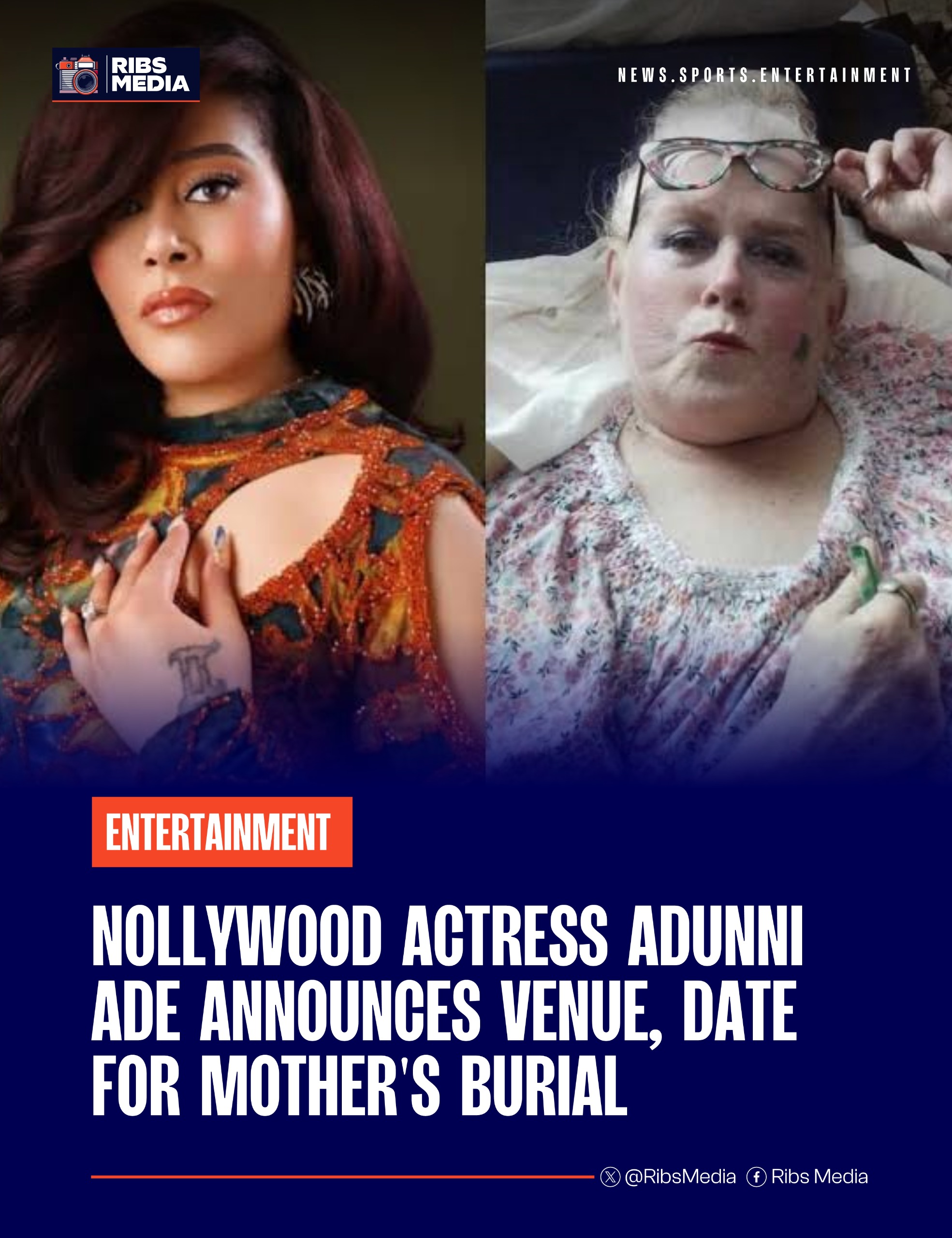 Nollywood Actress Adunni Ade announces date, venue for mother's burial