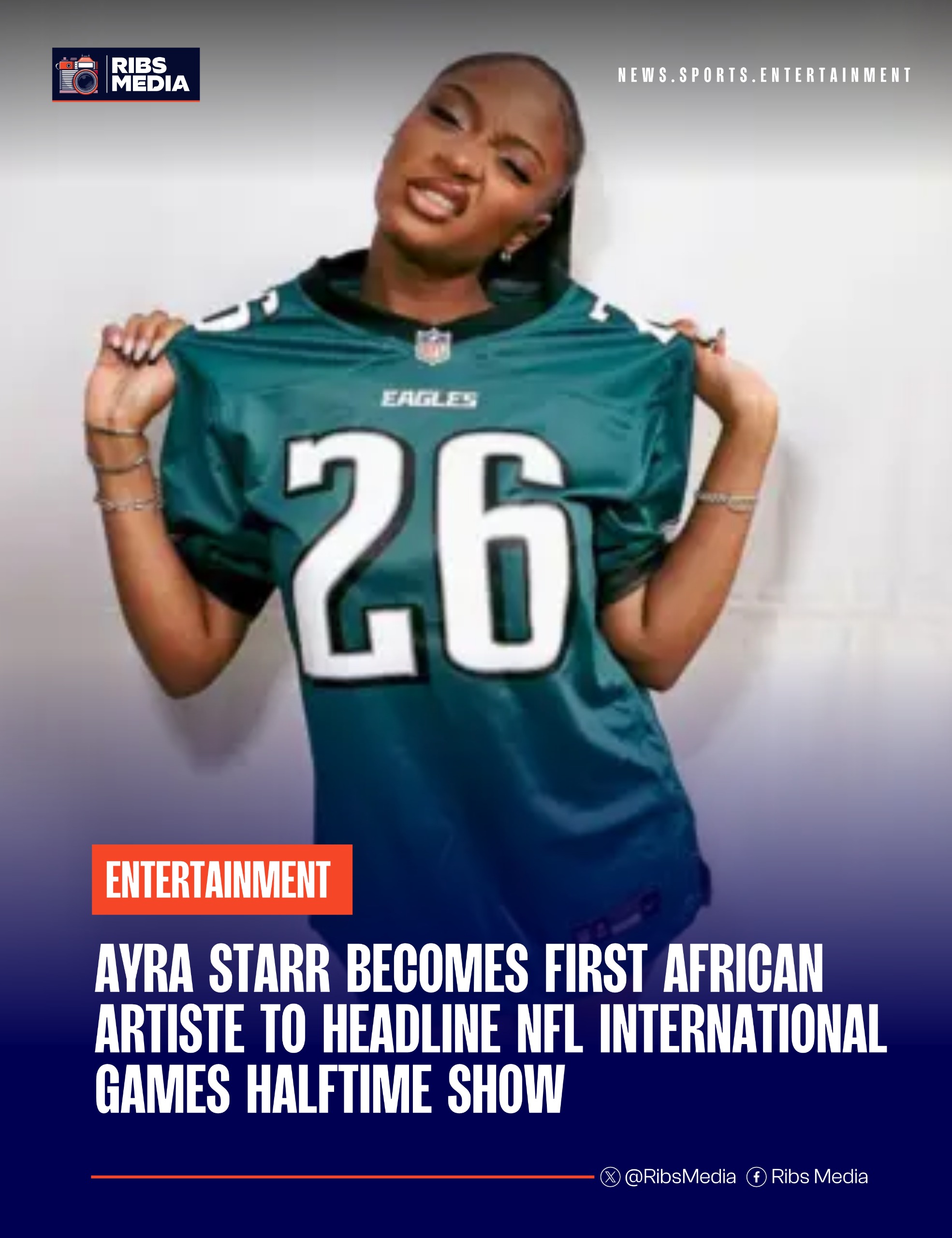 Ayra Starr becomes first African artiste to headline NFL International Games halftime show