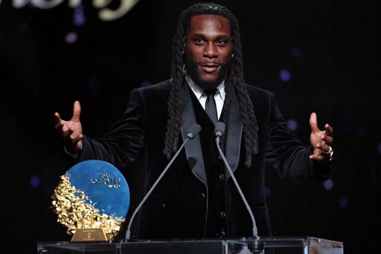 Burna Boy makes history as first Nigerian artiste to present award at Ballon d'Or
