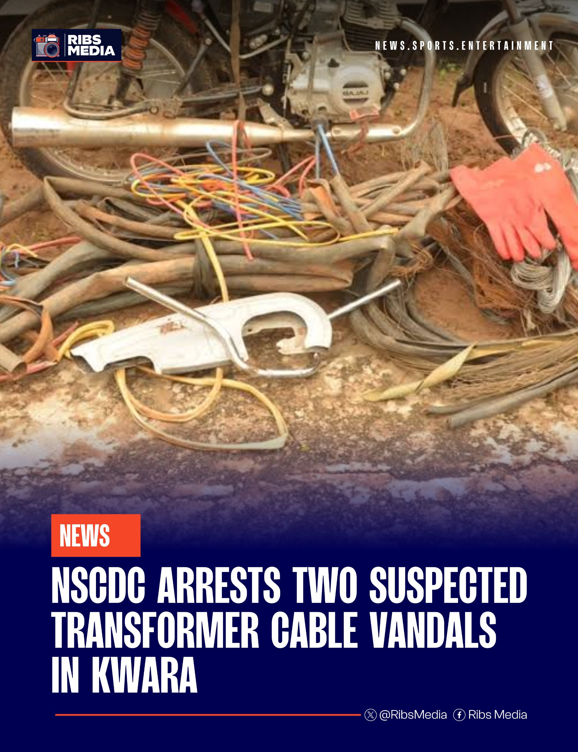NSCDC arrests two suspected transformer cable vandals in Kwara