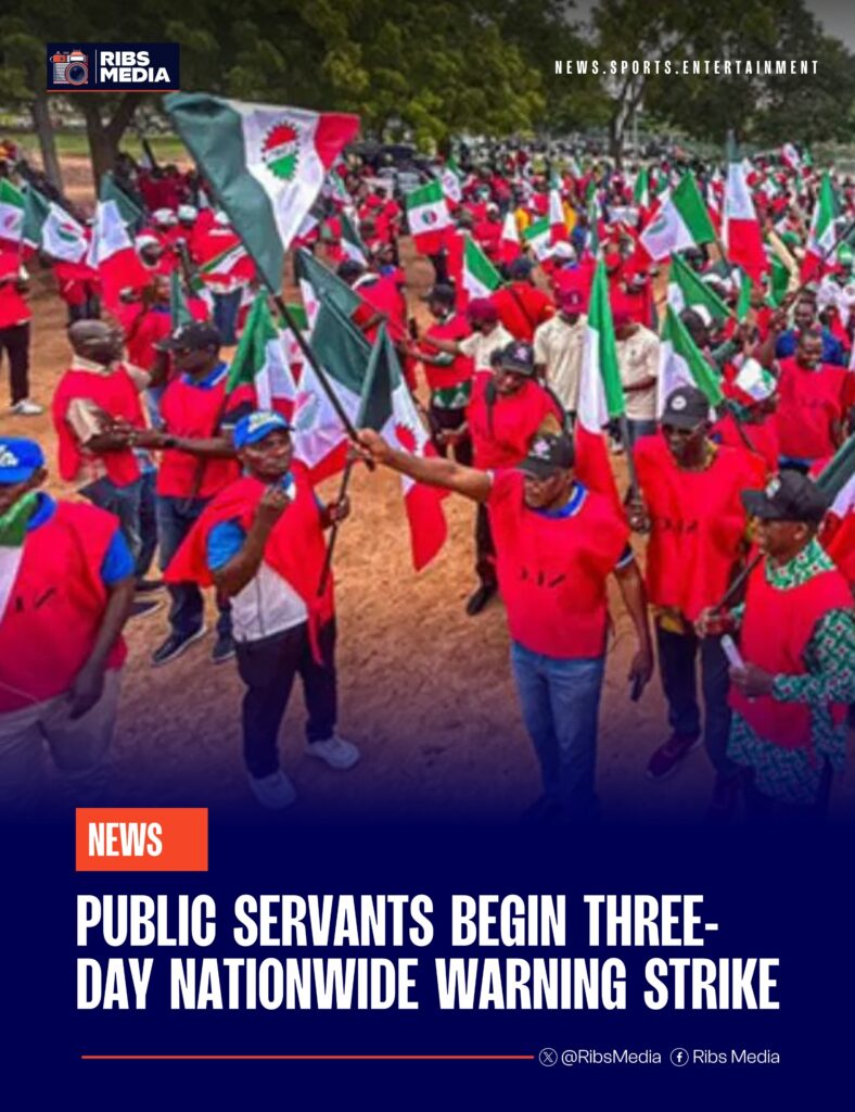 Public servants begin three-day nationwide warning strike